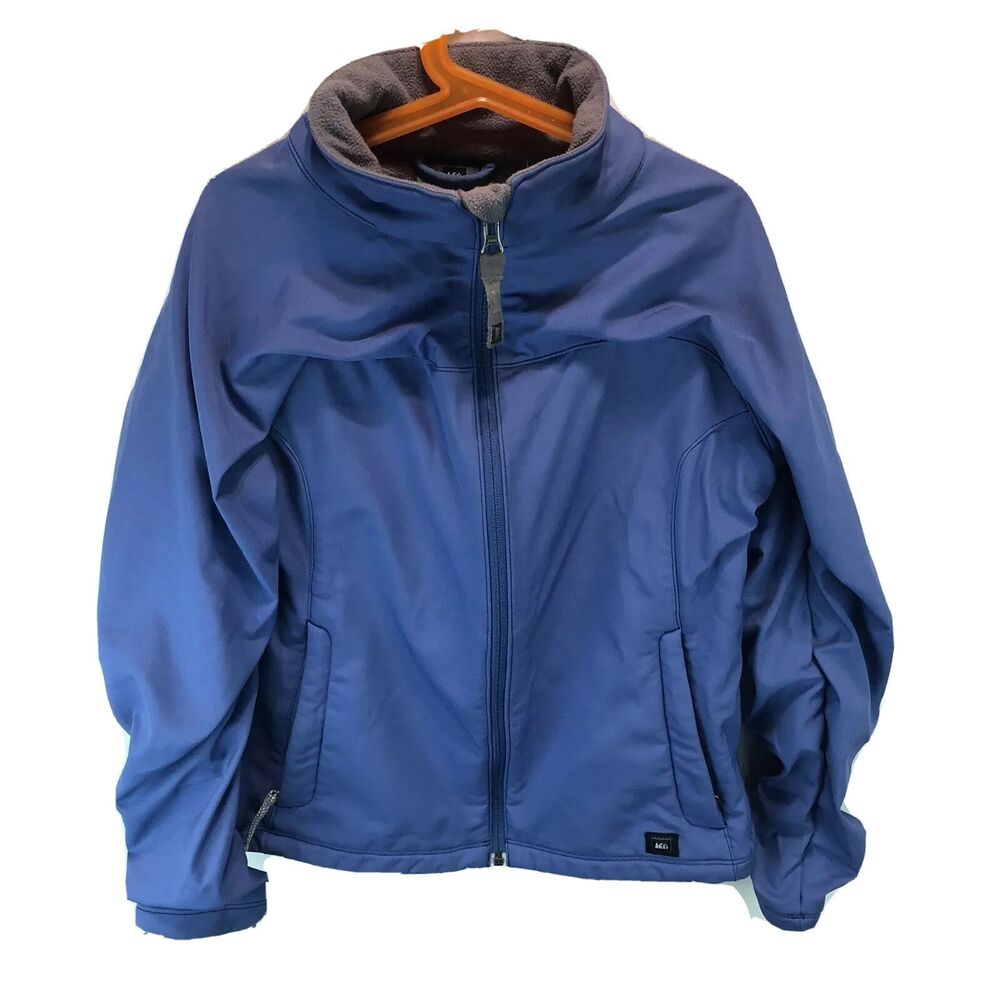 REI Kids Boy Girl Fleece Full Zip Windbreaker Jacket Blue Youth XL 16-18 UUU17